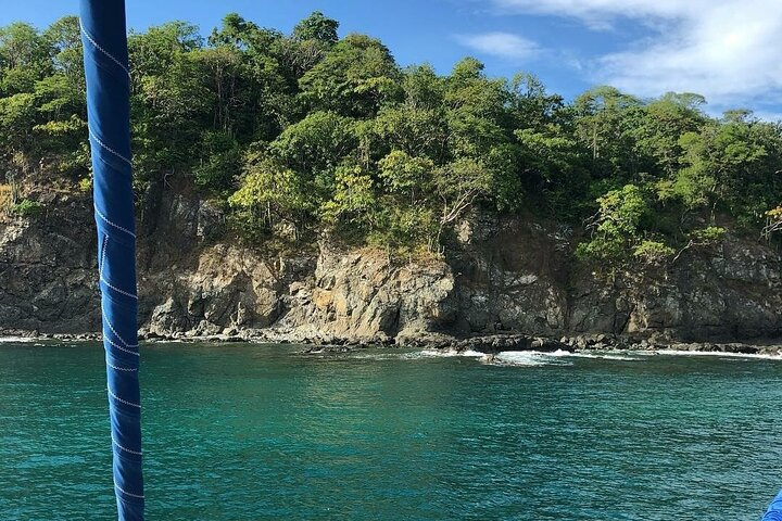 A beautiful view anchoring on the beach